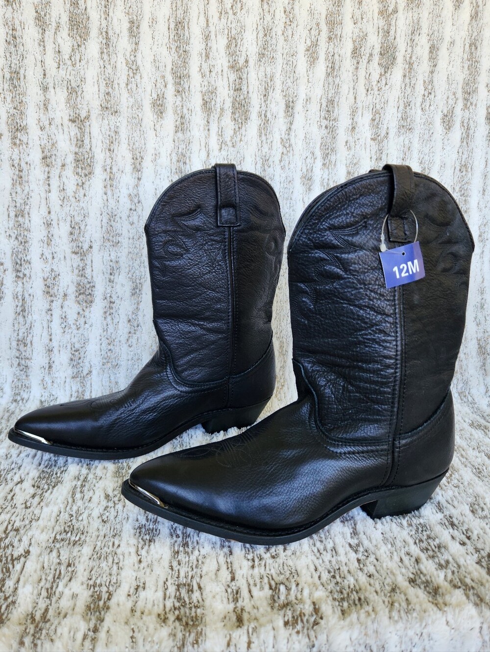 NWT Masterson Western Cowgirl Boots Black Leather #RB887 | Women's Size 12
